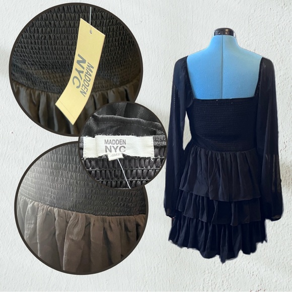 MADDEN NYC Sheer Ruffled Dress | XL - Picture 2 of 2